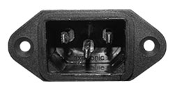 Conector IEC 60320 C14 (Inlet) Fixao com parafusos