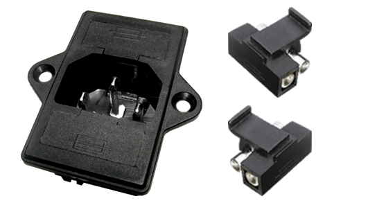 Conector IEC-320 C14 com 2 porta fusveis 